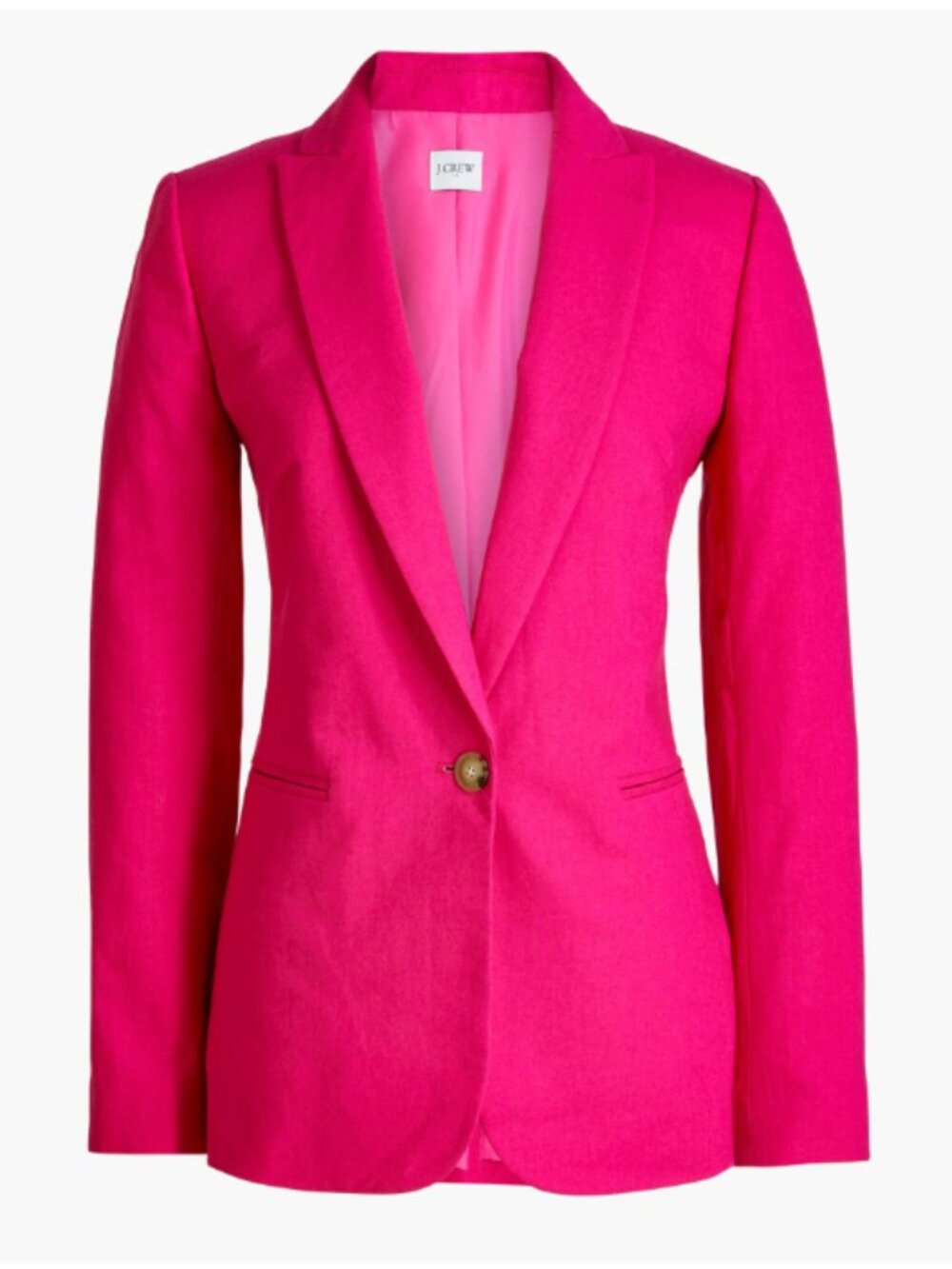 J. Crew Vibrant Pink Single-Button Blazer - SZ 10